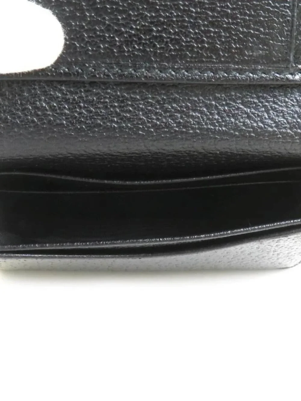 Auth GUCCI GG Marmont Card Case Holder Black Leather/Goldtone - Picture 6 of 10